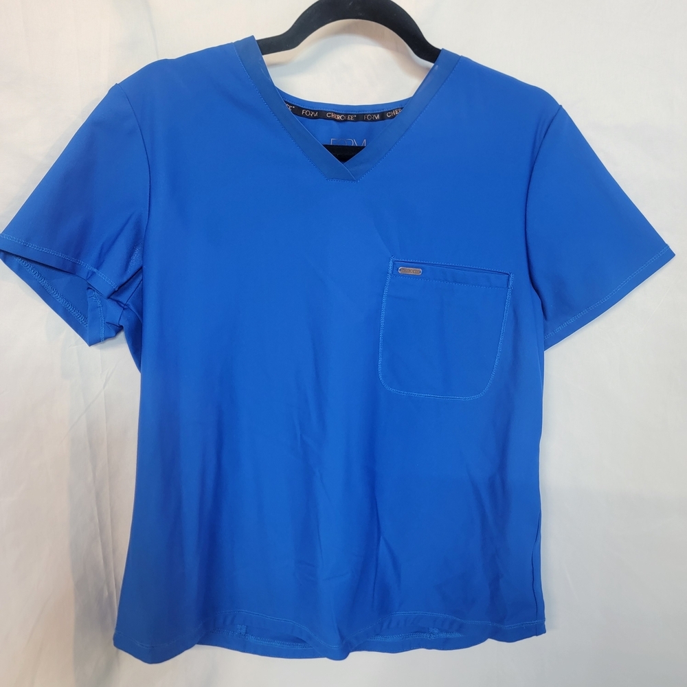 Cherokee Form Scrub Top Royal Blue